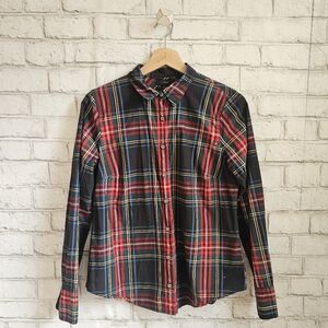 J. CREW Plaid "Perfect" Button-Up Shirt, 6